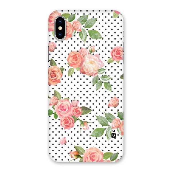 Polka Bloom White Back Case for iPhone X
