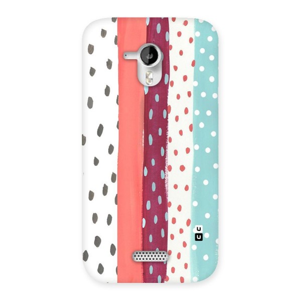 Polka Brush Art Back Case for Micromax Canvas HD A116