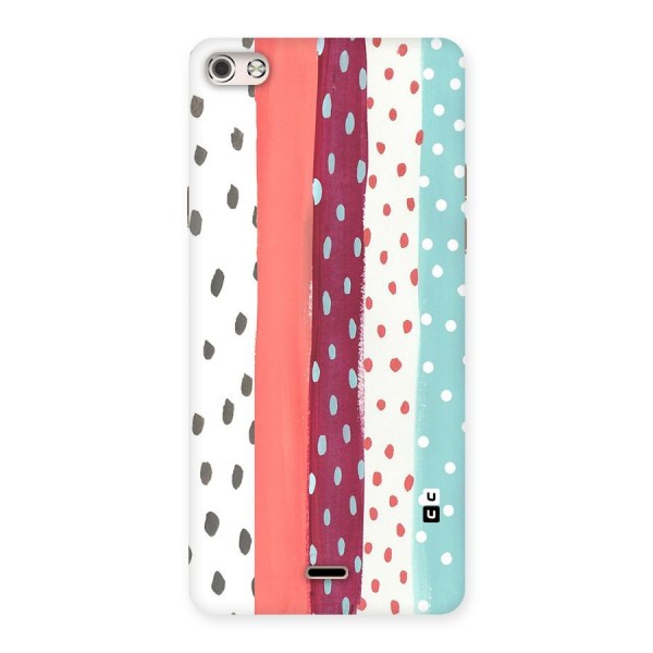 Polka Brush Art Back Case for Micromax Canvas Silver 5