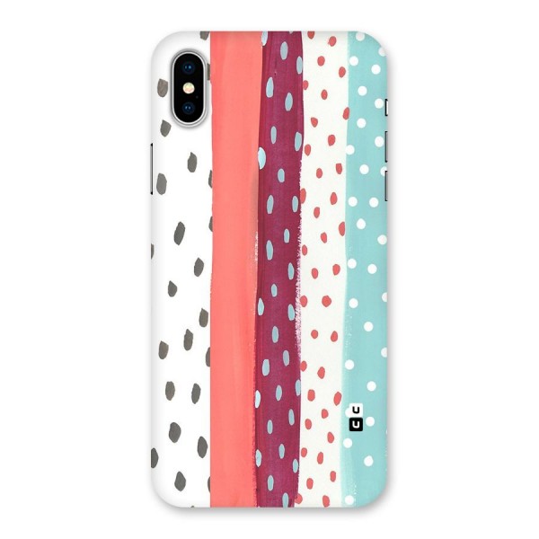 Polka Brush Art Back Case for iPhone X