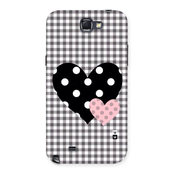 Polka Check Hearts Back Case for Galaxy Note 2