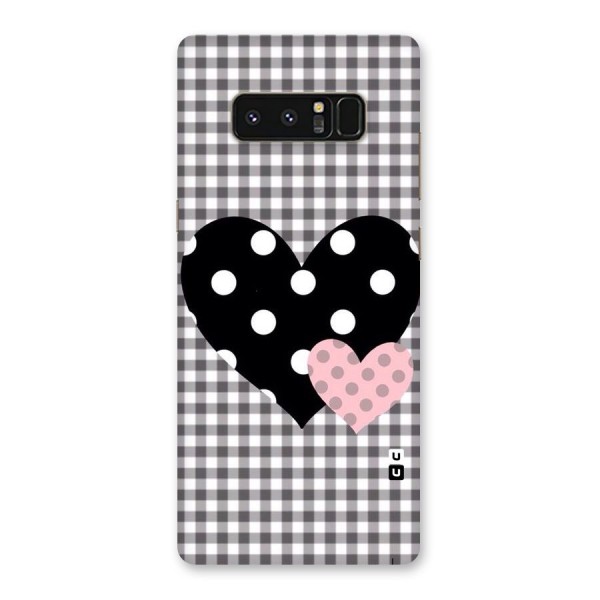 Polka Check Hearts Back Case for Galaxy Note 8
