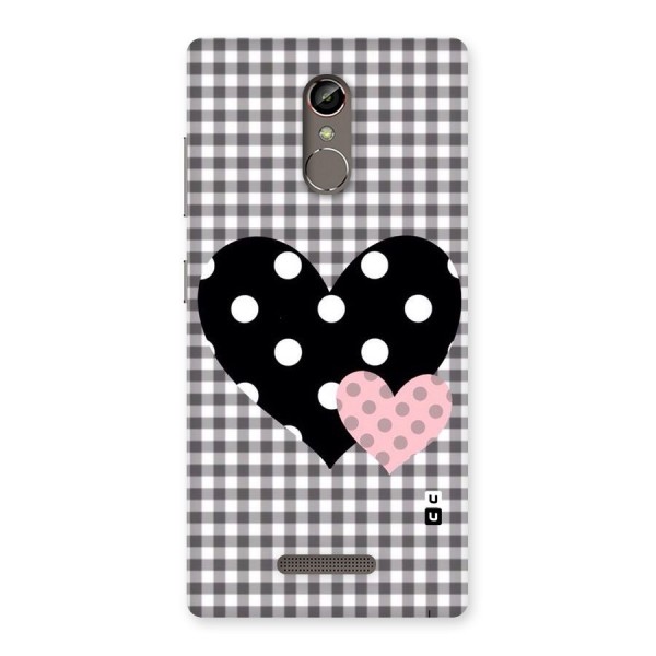 Polka Check Hearts Back Case for Gionee S6s