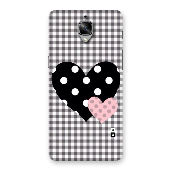 Polka Check Hearts Back Case for OnePlus 3T
