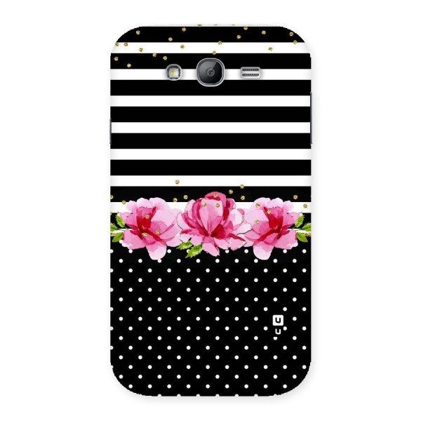 Polka Floral Stripes Back Case for Galaxy Grand