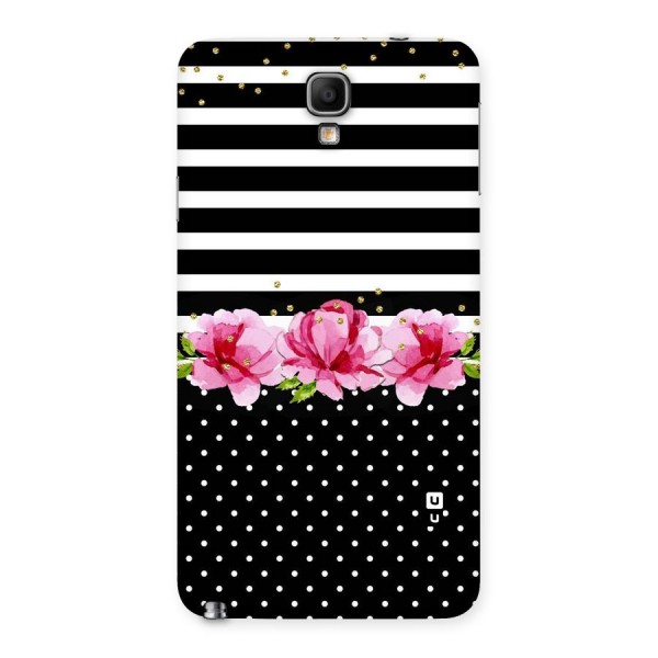 Polka Floral Stripes Back Case for Galaxy Note 3 Neo