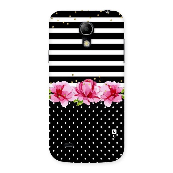 Polka Floral Stripes Back Case for Galaxy S4 Mini