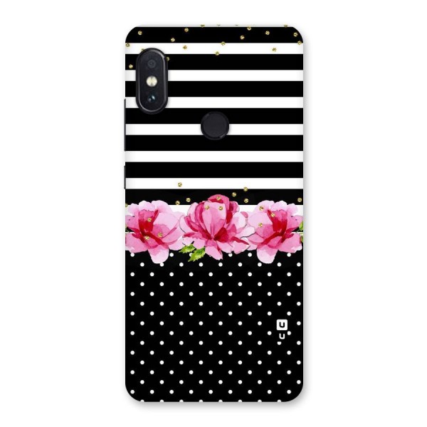 Polka Floral Stripes Back Case for Redmi Note 5 Pro