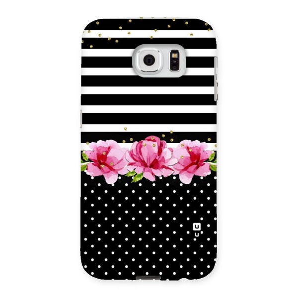 Polka Floral Stripes Back Case for Samsung Galaxy S6