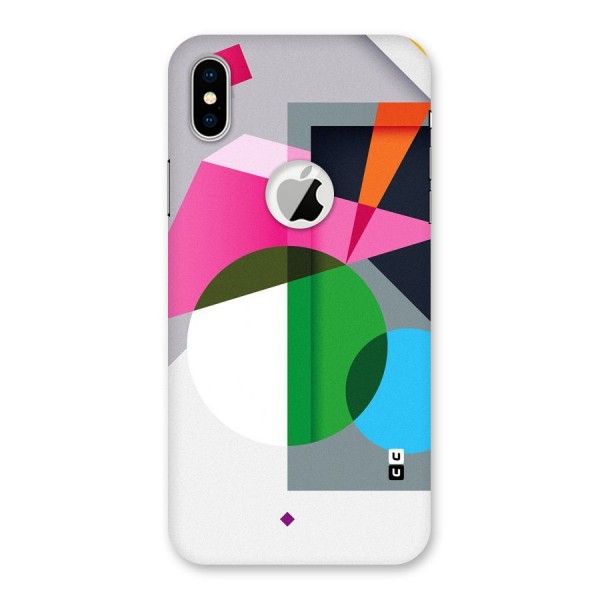 Polygons Cute Pattern Back Case for iPhone X Logo Cut