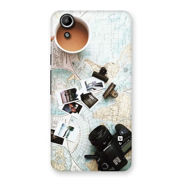 Post Stamps Travel Back Case for Micromax Canvas Selfie Lens Q345