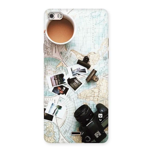 Post Stamps Travel Back Case for Micromax Canvas Silver 5