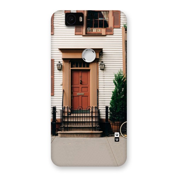Pretty Orange Door Back Case for Google Nexus-6P