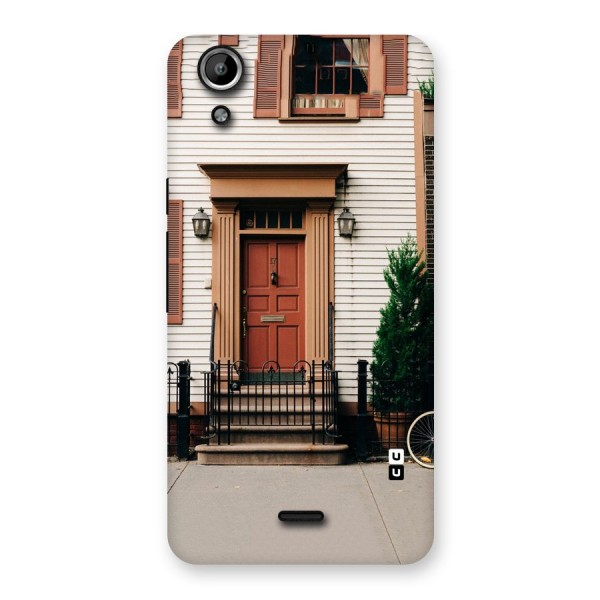 Pretty Orange Door Back Case for Micromax Canvas Selfie Lens Q345