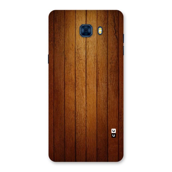 Proper Brown Wood Back Case for Galaxy C7 Pro