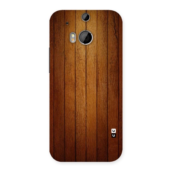 Proper Brown Wood Back Case for HTC One M8
