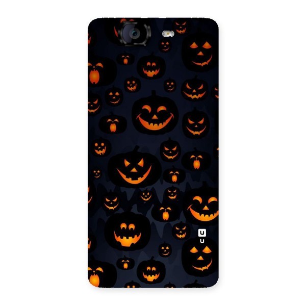 Pumpkin Smile Pattern Back Case for Canvas Knight A350