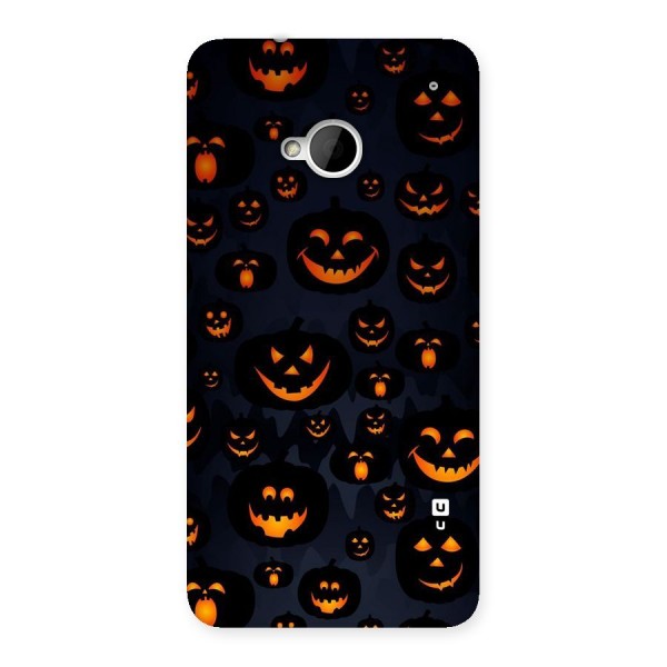 Pumpkin Smile Pattern Back Case for HTC One M7