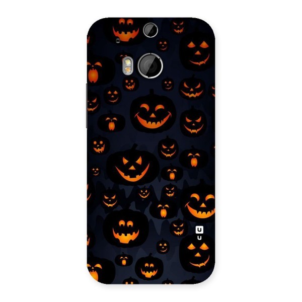 Pumpkin Smile Pattern Back Case for HTC One M8