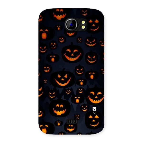 Pumpkin Smile Pattern Back Case for Micromax Canvas 2 A110