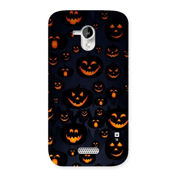 Pumpkin Smile Pattern Back Case for Micromax Canvas HD A116