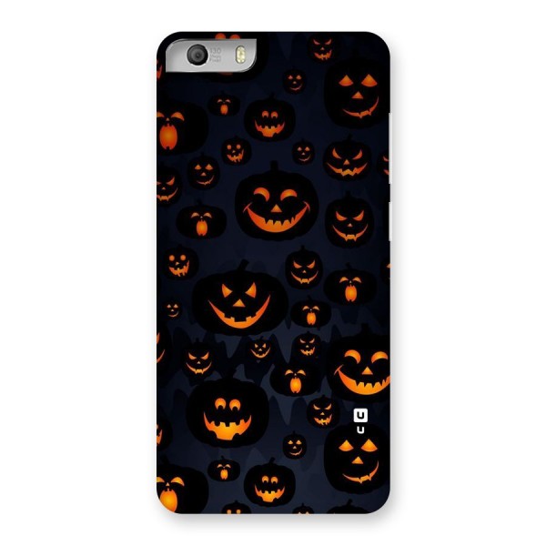 Pumpkin Smile Pattern Back Case for Micromax Canvas Knight 2