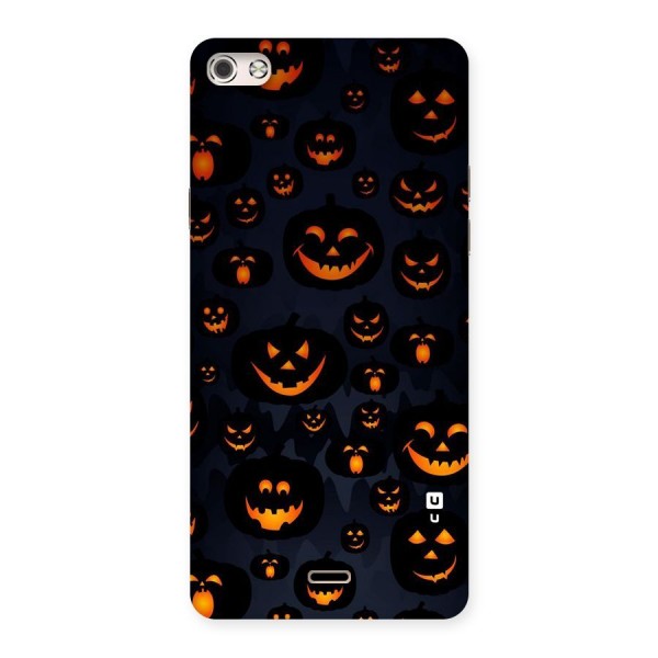 Pumpkin Smile Pattern Back Case for Micromax Canvas Silver 5