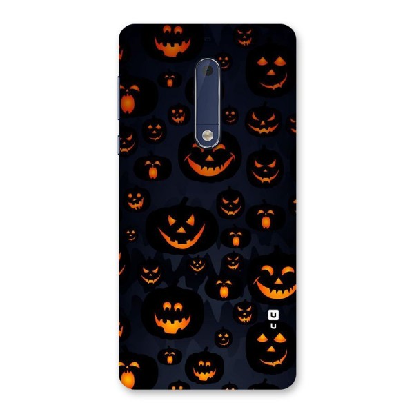 Pumpkin Smile Pattern Back Case for Nokia 5