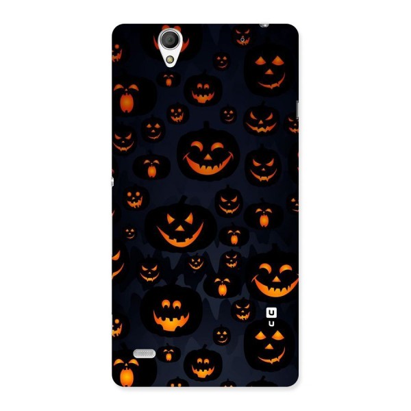Pumpkin Smile Pattern Back Case for Sony Xperia C4