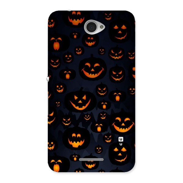 Pumpkin Smile Pattern Back Case for Sony Xperia E4