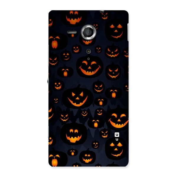 Pumpkin Smile Pattern Back Case for Sony Xperia SP