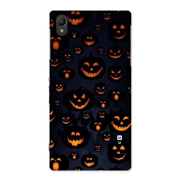 Pumpkin Smile Pattern Back Case for Sony Xperia Z1