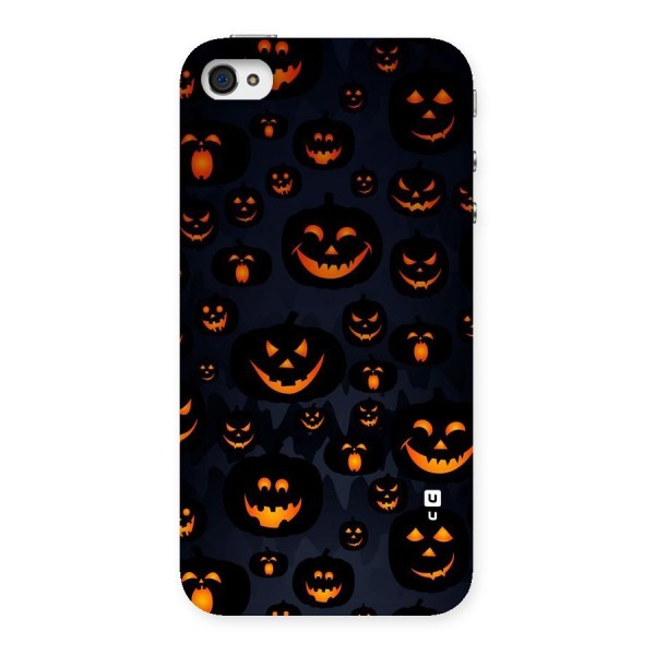 Pumpkin Smile Pattern Back Case for iPhone 4 4s
