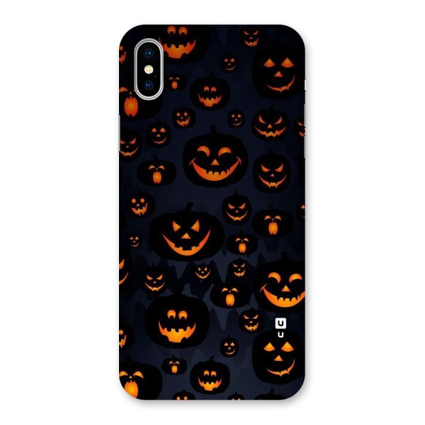 Pumpkin Smile Pattern Back Case for iPhone X