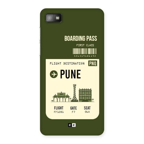 Pune Boarding Pass Back Case for Blackberry Z10