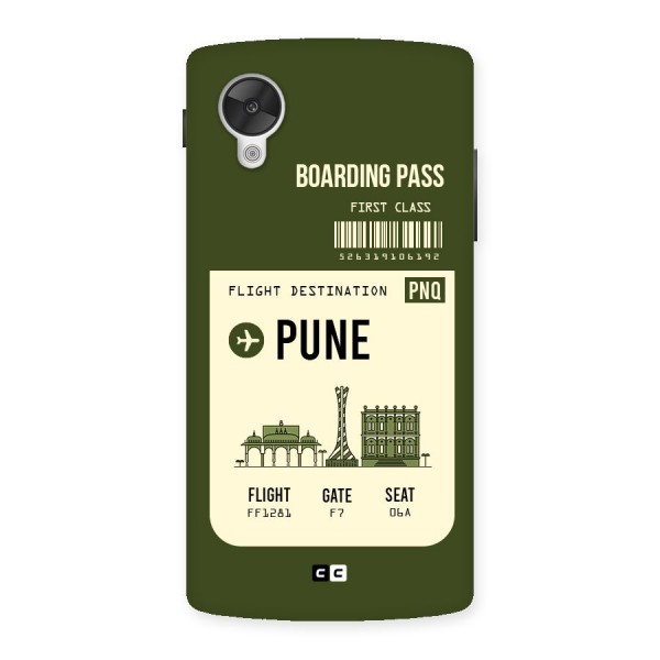 Pune Boarding Pass Back Case for Google Nexsus 5
