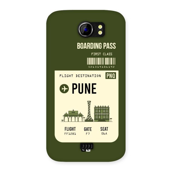 Pune Boarding Pass Back Case for Micromax Canvas 2 A110
