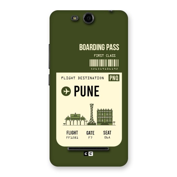 Pune Boarding Pass Back Case for Micromax Canvas Juice 3 Q392