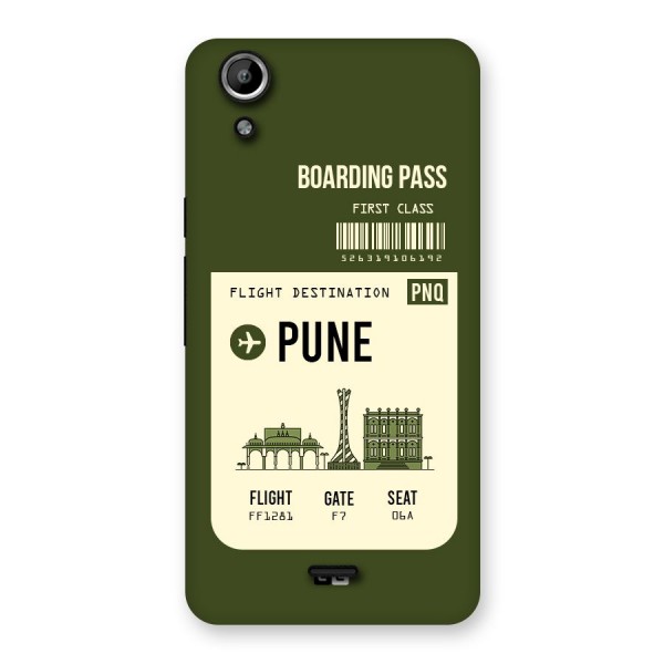 Pune Boarding Pass Back Case for Micromax Canvas Selfie Lens Q345