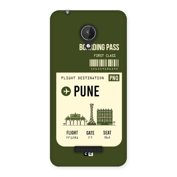 Pune Boarding Pass Back Case for Micromax Canvas Spark Q380