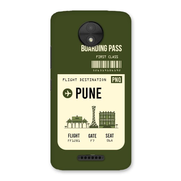 Pune Boarding Pass Back Case for Moto C