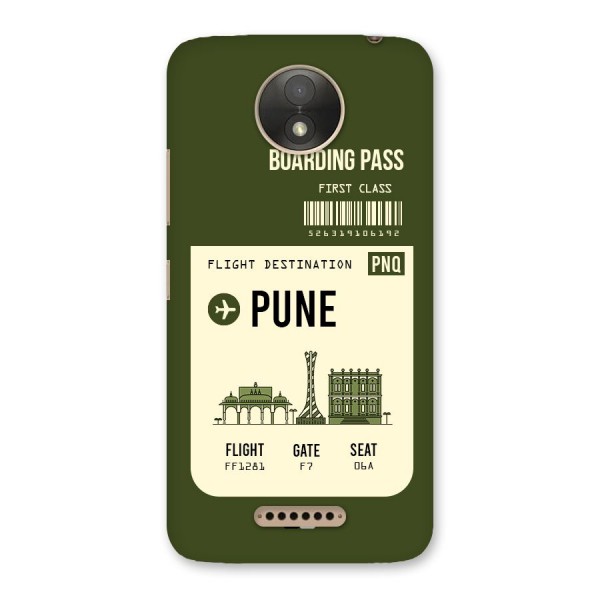 Pune Boarding Pass Back Case for Moto C Plus