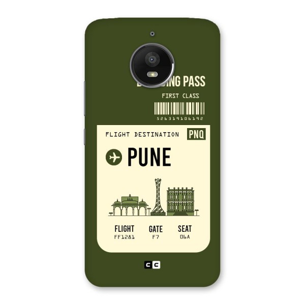 Pune Boarding Pass Back Case for Moto E4 Plus