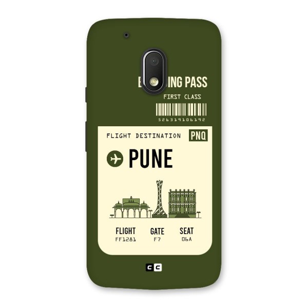Pune Boarding Pass Back Case for Moto G4 Play