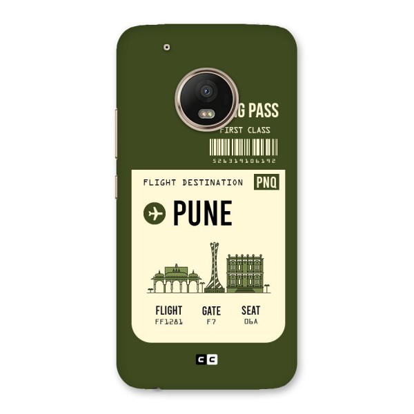 Pune Boarding Pass Back Case for Moto G5 Plus