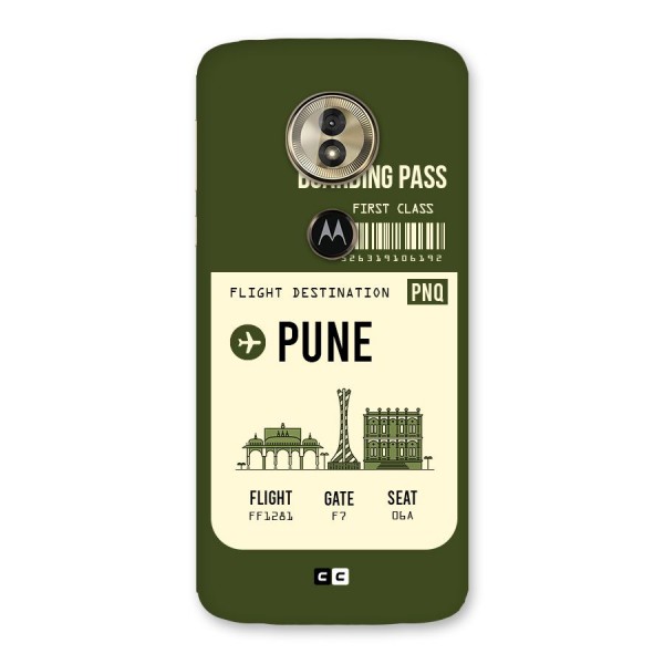 Pune Boarding Pass Back Case for Moto G6 Play