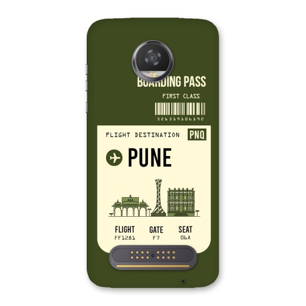 Pune Boarding Pass Back Case for Moto Z2 Play