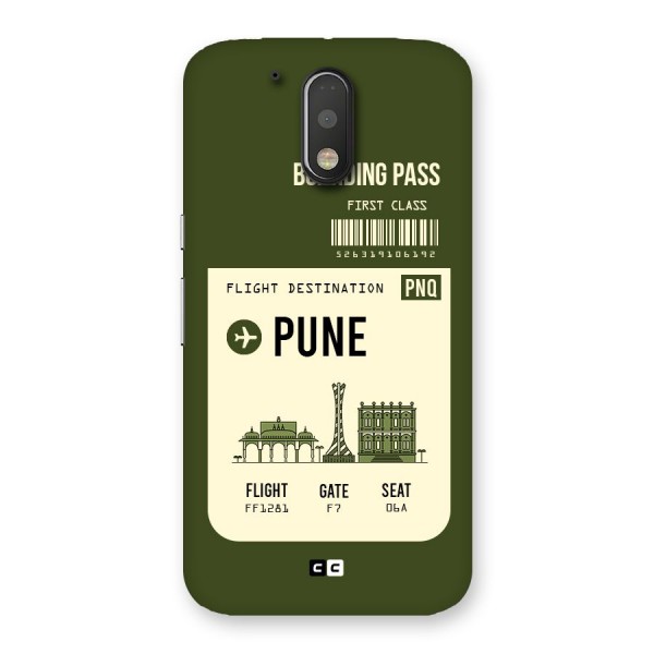 Pune Boarding Pass Back Case for Motorola Moto G4