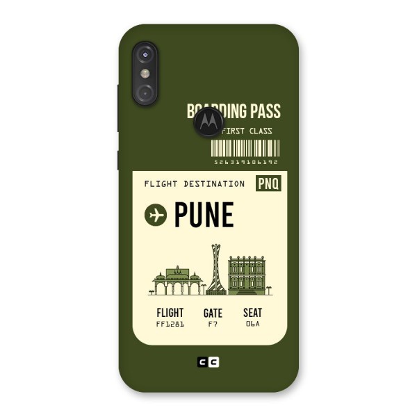 Pune Boarding Pass Back Case for Motorola One Power