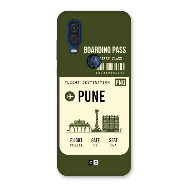 Pune Boarding Pass Back Case for Motorola One Vision